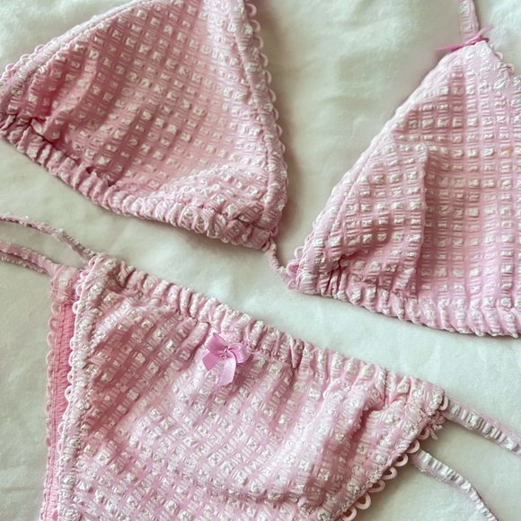 Pink gingham Bikini Set - Picture 3 of 5